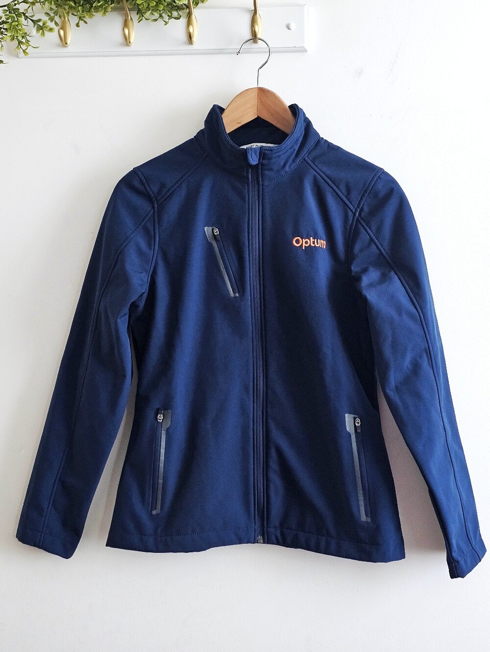 Port Authority Optum Women’s Small Navy Softshell Fleece Lined Full Zip Jacket